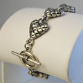 Bulk Lots: 34 pcs-Antique Puffed Hearts Bracelets--$2.99 ea