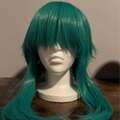 Selling with online payment: Green/Teal Gumi Wig