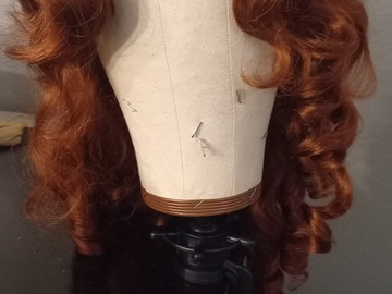 Selling with online payment: Copper red Saloon girl style curly wig