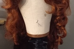 Selling with online payment: Copper red Saloon girl style curly wig