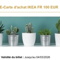 Vente: e-Cartes cadeaux IKEA France (400€)