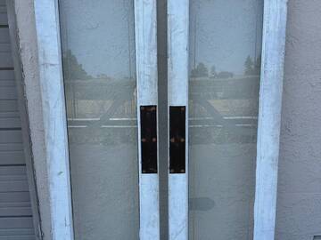 Selling: Vintage Etched Glass Door Set