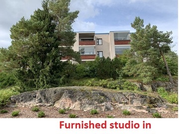 Renting out: furnished studio flat in Espoo, bills covered, available 1.7.2025