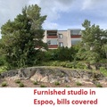 Annetaan vuokralle: furnished studio flat in Espoo, bills covered, available 1.7.2025