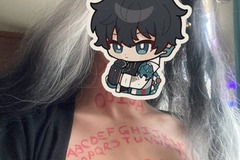 Selling with online payment: Black & White Long Wig