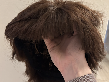 Selling with online payment: Short Brown Wig with Microbangs