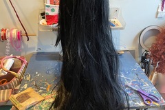 Selling with online payment: Long Straight Black Wig