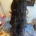 Selling with online payment: Long Curly Black Wig