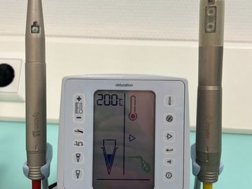 Gebruikte apparatuur: Sybron Endo Obturation Unit, mét extra hoekstuk!