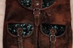 Bulk Lots: Myra Bag Brown Starlight Prairie Leather & Hairon Backpack 