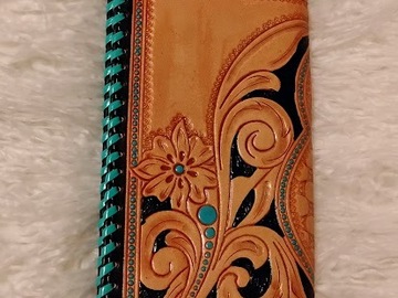Bulk Lots: NWT Myra Bag Wallet Floral Hand Tooled Leather 8.25" x 4.25" West