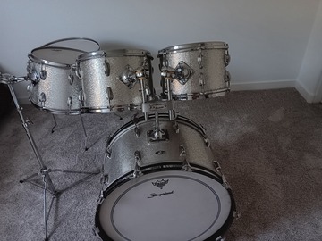 Selling with online payment: Vintage Mint Slingerland 6 piece Silver Sparkle  