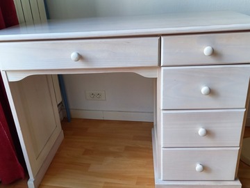 Vente: BUREAU BLANC EN PIN MASSIF