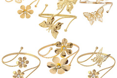 Bulk Lots: 50pcs butterfly bracelet flower armband open arm bracelet