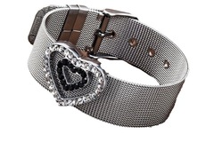 Bulk Lots: 50pcs love rhinestone watchband bracelet 
