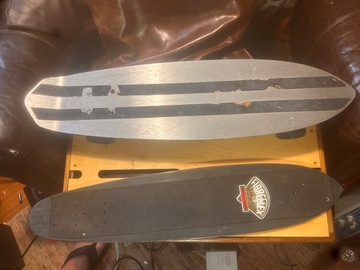 Selling with online payment: Vintage Skateboard Lot – G&S Fibreflex + 1970s Aluminum Board – A