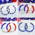 Bulk Lots: 50 pairs of Independence Day color matching rhinestone