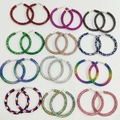 Bulk Lots: 50 pairs of fashionable colored crystal earrings