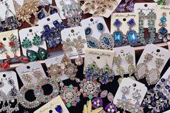 Bulk Lots: 50 pairs of retro teardrop palace style earrings