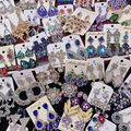 Bulk Lots: 50 pairs of retro teardrop palace style earrings
