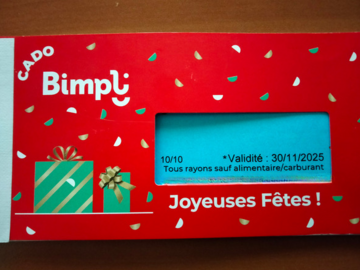 Vente: Chèques cadeaux CADO Bimpli (100€)