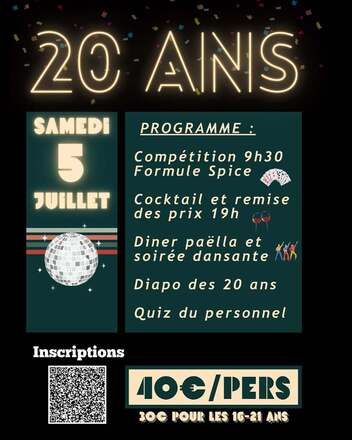 Venez fêter les 20 ans du Golf le 05.07 
