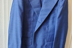 Selling with online payment: Suitsupply size 40 R mid blue tropical wool single breasted suit