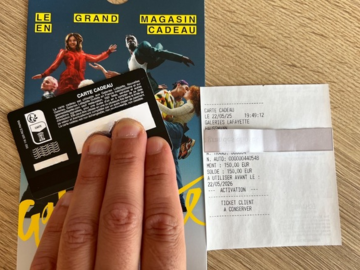 Vente: Carte cadeau Galeries Lafayette (150€)