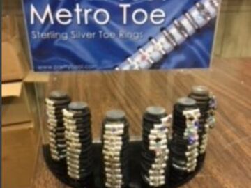 Bulk Lots: 144 Sterling Silver Toe Rings w/ Display--$0.75 pcs! Price Drop!
