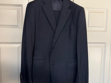 Selling with online payment: Suitsupply Lazio Navy 3pc Suit - Pure Wool S110 - 42R