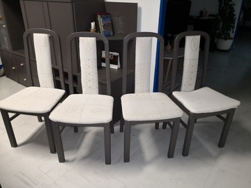Vente: TABLE CHENE MASSIF + RALLONGE + 4 CHAISES