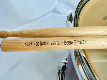 Selling with online payment: Ingrained Instruments Robert Boyd 5A Barrel Tip drumsticks