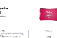 Vente: e-Carte cadeau Spartoo (100€)