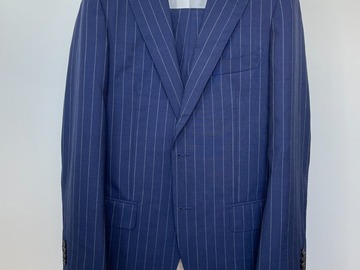 Selling with online payment: [EU] LNOWT Suitsupply mid blue striped suit, size 36R