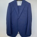 Selling with online payment: [EU] LNOWT Suitsupply mid blue striped suit, size 36R