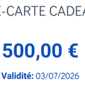 Vente: e-Carte cadeau IKEA (500€)
