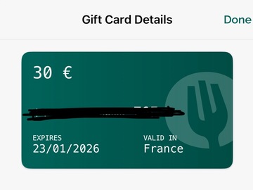 Vente: Compte TheFork avec solde de 30€ (30€)