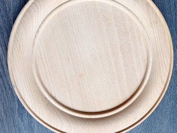 Selling: Assiette en bois à décorer