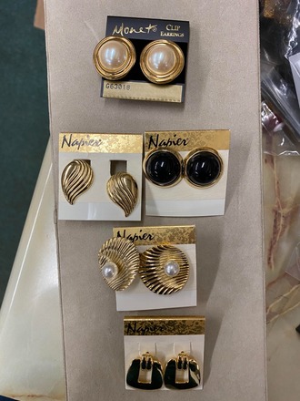 20 prs-Genuine Monet & Napier Clip Earrings-$6 pr 