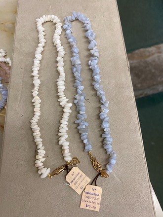25 pc-Gemstone Nugget Necklaces-14KT Gold Clasps-$5 ea