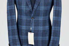 Selling with online payment: [EU] NWT Suitsupply mid blue checked jacket, size 38R
