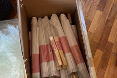 Selling: BRAND NEW White Parasols & Fans