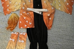 Selling with online payment: Demon Slayer Zenitsu Agatsuma full cosplay & wig