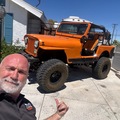 Renting out per hour: “OJ” Orange Jeep