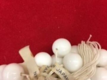 Bulk Lots: 25 lbs--Vintage Japanese Glass Chalkwhite Beads--12mm $4.00 lb