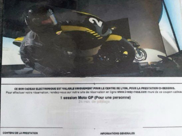 Vente: Bon cadeau i-Way Lyon - Moto GP (55€)