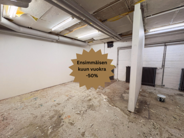 Renting out: Lämmin 30m2 kellarivarasto / työtila kantakaupungin kupeesta