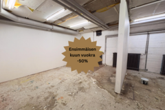 Renting out: Lämmin 30m2 kellarivarasto / työtila kantakaupungin kupeesta