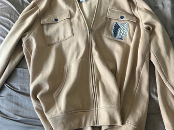 Selling with online payment: Attack on titan survey corps embroidered hoodie