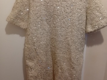 Selling: KATE SYLVESTER WOOL DRESS WITH SILVER SPANGLES